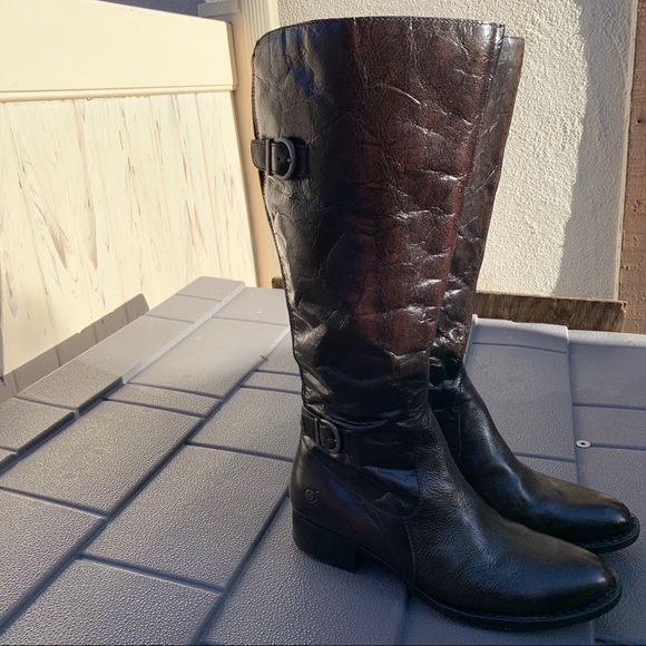 BORN Gibb Knee High Riding Boot/Wide Calf Size 9.5 - Picture 5 of 14